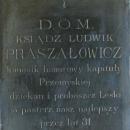 Epitaph to Ludwik Praszałowicz in Church of the Visitation in Lesko